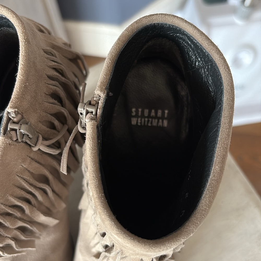 NWOB Stuart Weitzman Ankle Fringe Booties - Picture 8 of 10